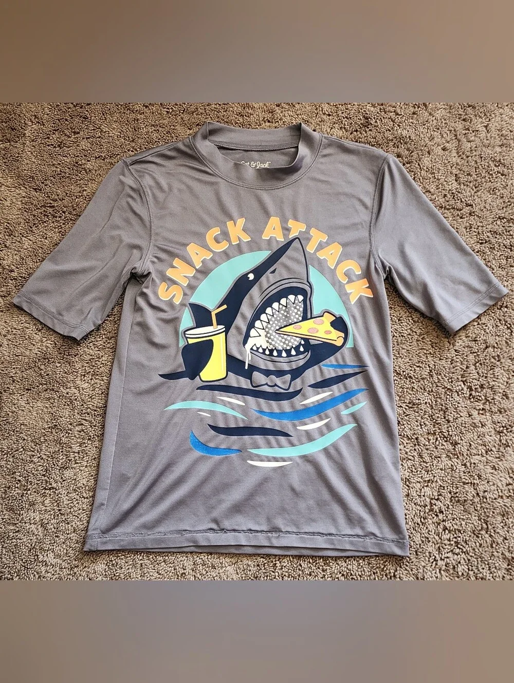 Cat & Jack Boys Size Medium (8/10) Rash Guard, Overall Good Shape, Flaws Shown